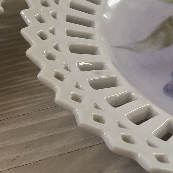 Set of 2 Vintage Lefton China Hand Painted Fruit Collectors Plate Japan - Picture 2 of 5